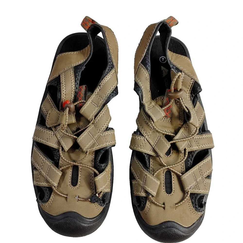 Ozark Trail Shoes Men's Size 7 Tan Adventure Outdoor Fisherman Hiking Sports